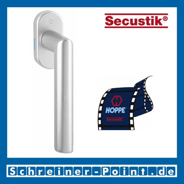 Hoppe Amsterdam Aluminium Fenstergriff F1 Natur Secustik 0400/US956, 1871713